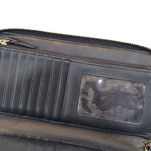 Kate Spade Wallet Zip Around Credit Card Slot Purse Zipper Leather - Picture 7 of 12